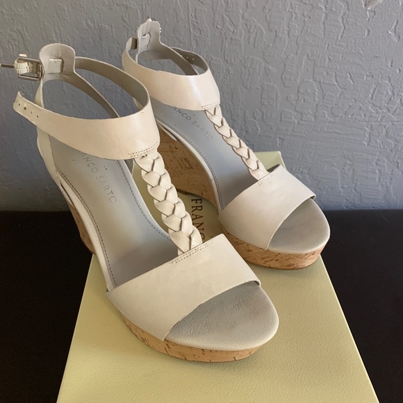 Franco Sarto Cork Wedge Braided Sandal - Picture 1 of 6